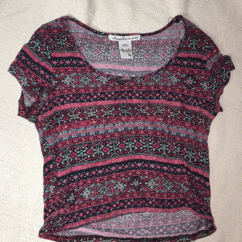 aztec print crop top